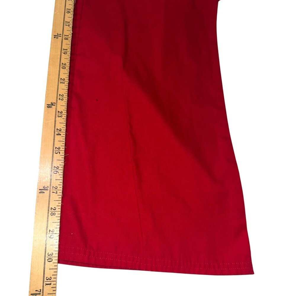 Scrubstar Red Scrub Set L Top & Pants 65% Polyester 35% Cotton Short Sleeve - Picture 11 of 12